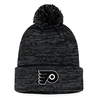 Men's Fanatics Black Philadelphia Flyers Fundamental Cuffed Knit Hat with Pom