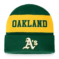 Men's Fanatics Green/Gold Athletics Wordmark Cuffed Knit Hat