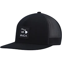 Men's RVCA Black Islands Patch Trucker Snapback Hat