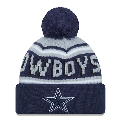 Men's New Era  Navy Dallas Cowboys  Main Cuffed Knit Hat with Pom