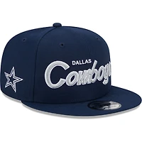 Men's New Era Navy Dallas Cowboys Main Script 9FIFTY Snapback Hat