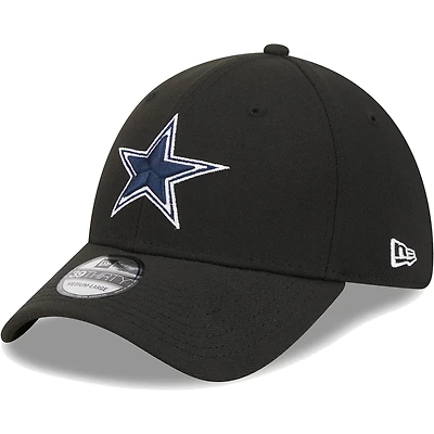 Men's New Era Black Dallas Cowboys  Main 39THIRTY Flex Hat