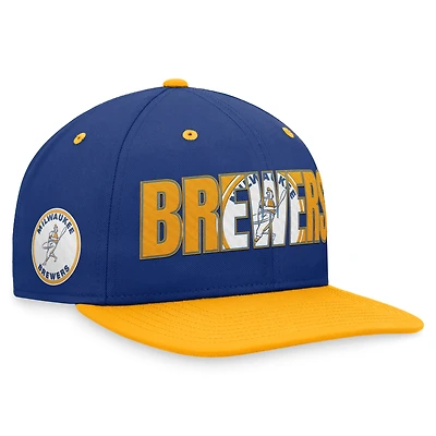 Men's Nike Royal Milwaukee Brewers Cooperstown Collection Pro Snapback Hat