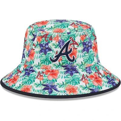 Men's New Era Atlanta Braves Tropic Floral Bucket Hat