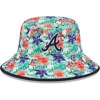 Men's New Era Atlanta Braves Tropic Floral Bucket Hat