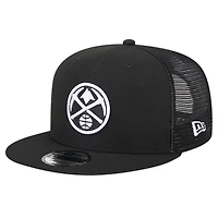 Men's New Era Black Denver Nuggets 9FIFTY Snapback Trucker Hat