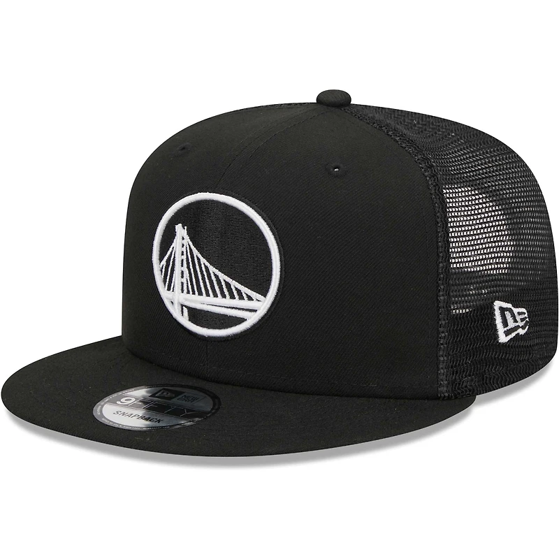 Men's New Era Black Golden State Warriors 9FIFTY Snapback Trucker Hat