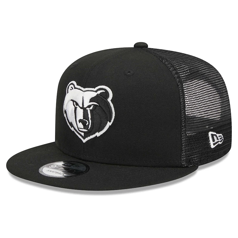Men's New Era Black Memphis Grizzlies 9FIFTY Snapback Trucker Hat