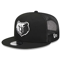 Men's New Era Black Memphis Grizzlies 9FIFTY Snapback Trucker Hat