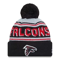 Men's New Era  Black Atlanta Falcons  Main Cuffed Knit Hat with Pom