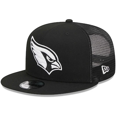 Men's New Era Black Arizona Cardinals  Main Trucker 9FIFTY Snapback Hat