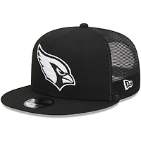 Men's New Era Black Arizona Cardinals  Main Trucker 9FIFTY Snapback Hat