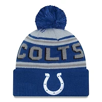 Men's New Era  Royal Indianapolis Colts  Main Cuffed Knit Hat with Pom