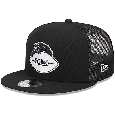 Men's New Era Black Chicago Bears Throwback Main Trucker 9FIFTY Snapback Hat