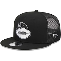 Men's New Era Black Chicago Bears Throwback Main Trucker 9FIFTY Snapback Hat