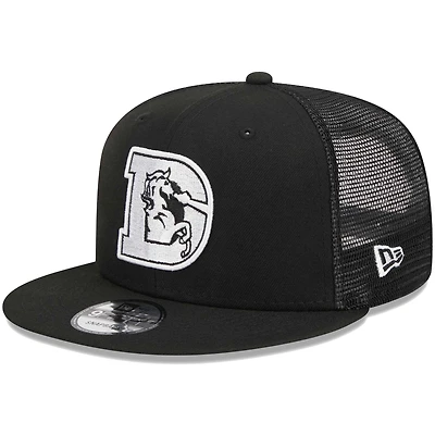 Men's New Era Black Denver Broncos Throwback Main Trucker 9FIFTY Snapback Hat