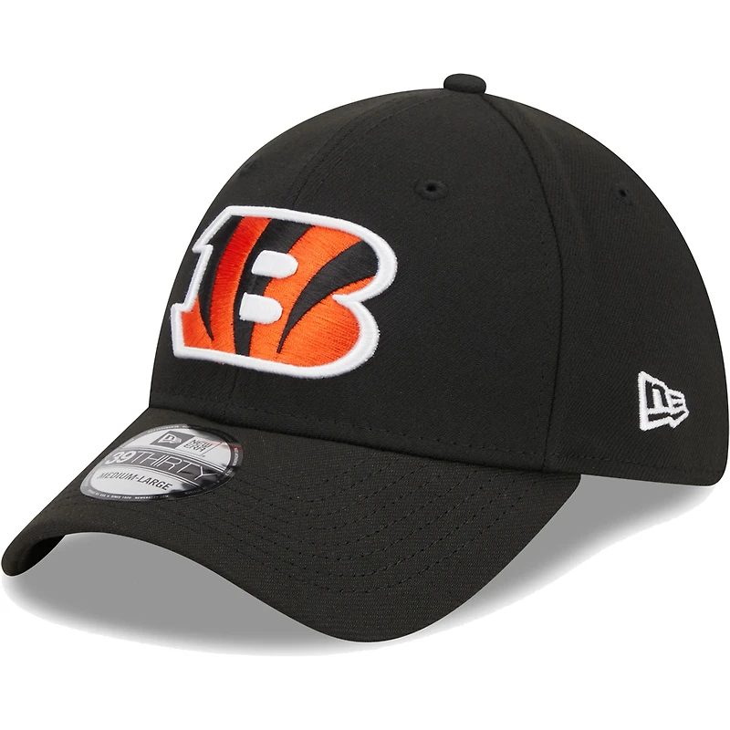 Men's New Era Black Cincinnati Bengals  Main 39THIRTY Flex Hat