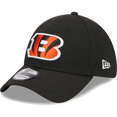 Men's New Era Black Cincinnati Bengals  Main 39THIRTY Flex Hat