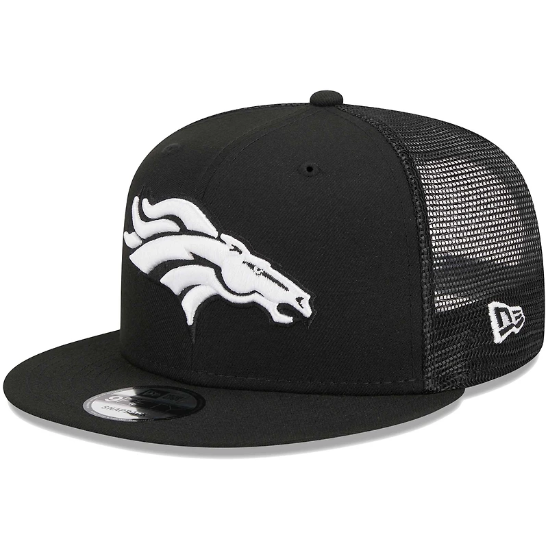 Men's New Era Black Denver Broncos Main Trucker 9FIFTY Snapback Hat