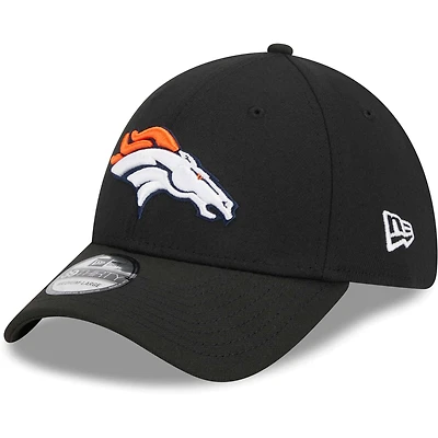Men's New Era Black Denver Broncos  Main 39THIRTY Flex Hat