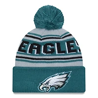 Men's New Era Midnight Green Philadelphia Eagles Main Cuffed Knit Hat with Pom