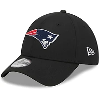 Men's New Era Black England Patriots  Main 39THIRTY Flex Hat