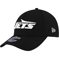 Men's New Era Black York Jets  Main 39THIRTY Flex Hat