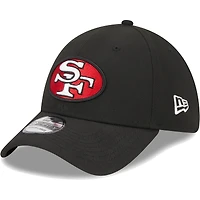 Men's New Era Black San Francisco 49ers Throwback Main 39THIRTY Flex Hat
