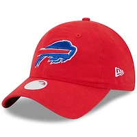 Women's New Era  Red Buffalo Bills  Main Core Classic 2.0 9TWENTY Adjustable Hat