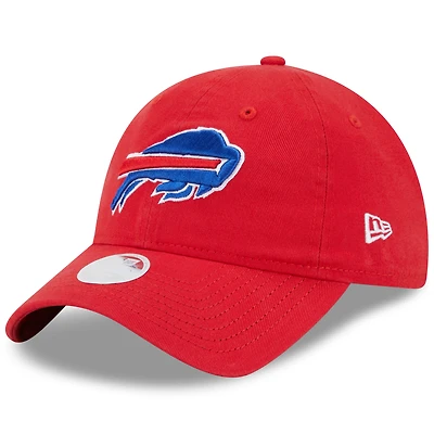 Women's New Era  Red Buffalo Bills  Main Core Classic 2.0 9TWENTY Adjustable Hat