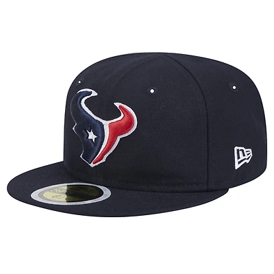 Youth New Era Navy Houston Texans  Main 59FIFTY Fitted Hat