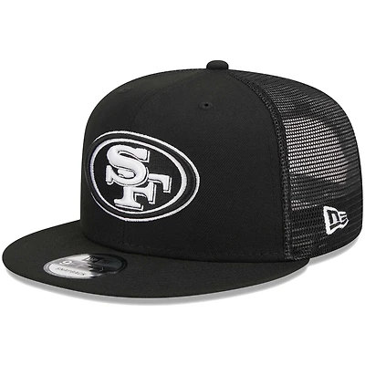 Men's New Era Black San Francisco 49ers  Main Trucker 9FIFTY Snapback Hat