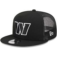 Men's New Era Black Washington Commanders  Main Trucker 9FIFTY Snapback Hat