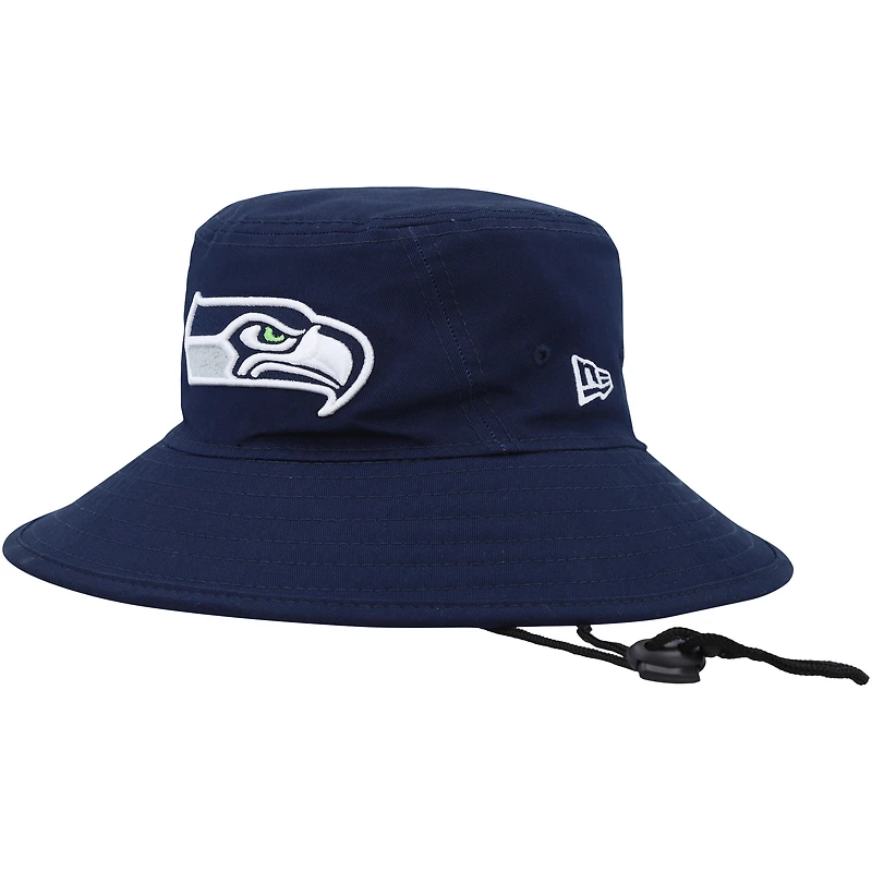 Men's New Era College Navy Seattle Seahawks Main Bucket Hat