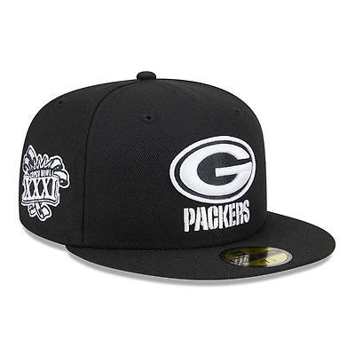 Men's New Era Green Bay Packers Main Patch 59FIFTY Fitted Hat