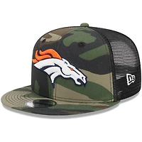 Youth New Era Camo Denver Broncos  Main Trucker 9FIFTY Snapback Hat