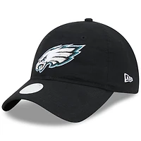 Women's New Era  Black Philadelphia Eagles  Main Core Classic 2.0 9TWENTY Adjustable Hat