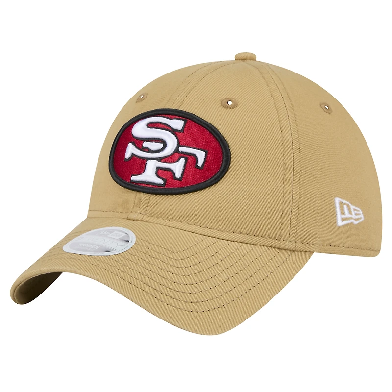 Women's New Era  Gold San Francisco 49ers Throwback Main Core Classic 2.0 9TWENTY Adjustable Hat