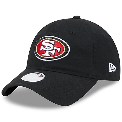 Women's New Era  Black San Francisco 49ers  Main Core Classic 2.0 9TWENTY Adjustable Hat