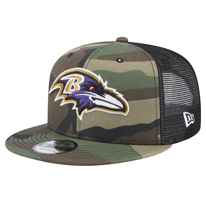 Men's New Era Camo Baltimore Ravens  Main Trucker 9FIFTY Snapback Hat