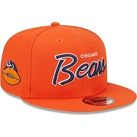 Men's New Era Orange Chicago Bears Main Script 9FIFTY Snapback Hat