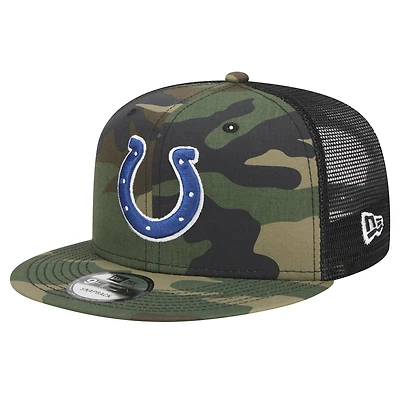 Men's New Era Camo Indianapolis Colts  Main Trucker 9FIFTY Snapback Hat