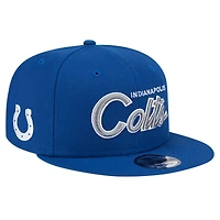 Men's New Era Royal Indianapolis Colts Main Script 9FIFTY Snapback Hat