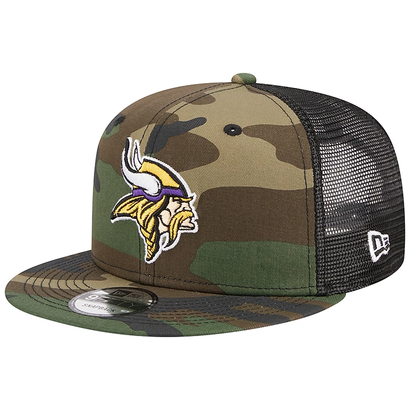 Men's New Era Camo Minnesota Vikings Main Trucker 9FIFTY Snapback Hat