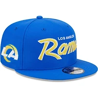 Men's New Era Royal Los Angeles Rams Main Script 9FIFTY Snapback Hat