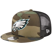 Men's New Era Camo Philadelphia Eagles  Main Trucker 9FIFTY Snapback Hat