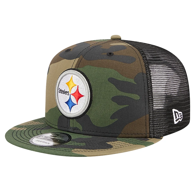 Men's New Era Camo Pittsburgh Steelers  Main Trucker 9FIFTY Snapback Hat