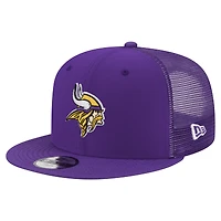 Youth New Era Purple Minnesota Vikings  Main Trucker 9FIFTY Snapback Hat