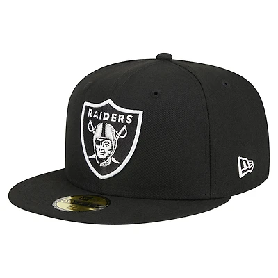 Men's New Era Black Las Vegas Raiders  Main 59FIFTY Fitted Hat