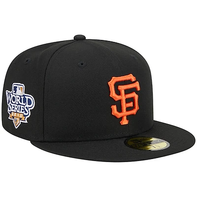 Men's New Era Black San Francisco Giants  2010 World Series Team Color 59FIFTY Fitted Hat